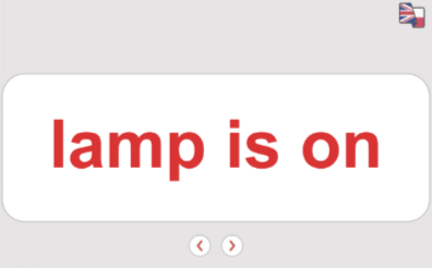 napis lamp is on na ekranie laptopa